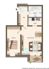 Der Grundriss der Wohnung