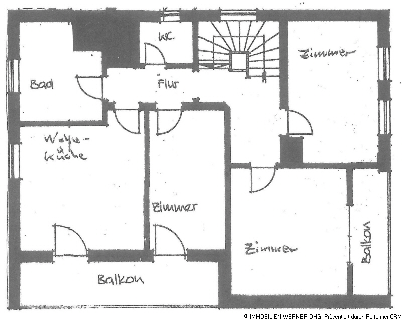 Der Grundriss der Wohnung