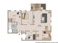 Der Grundriss der Wohnung