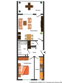 Der Grundriss der Wohnung