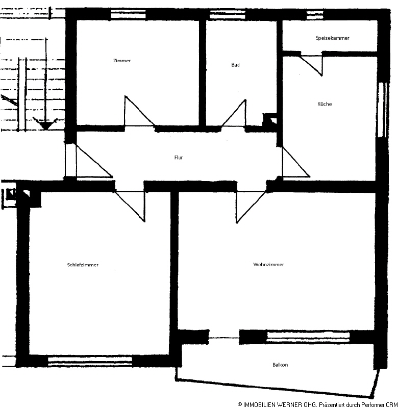 Der Grundriss der Wohnung