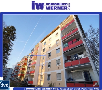 ***Solide vermietete, gepflegte 2-Zimmer-Wohnung mit Balkon in Zentrumsnähe***, 83024 Rosenheim, Etagenwohnung