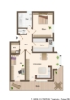 Der Grundriss der Wohnung - ***Wirklich helle, top-gepflegte 3-Zimmer-Wohnung mit EBK, Balkon und Einzelgarage in Großkaro***