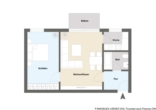 Der Grundriss - ***KOMPLETTRENOVIERUNG! 2-Zimmer-Wohnung mit Balkon und Stellplatz in RO/ Aisingerwies***