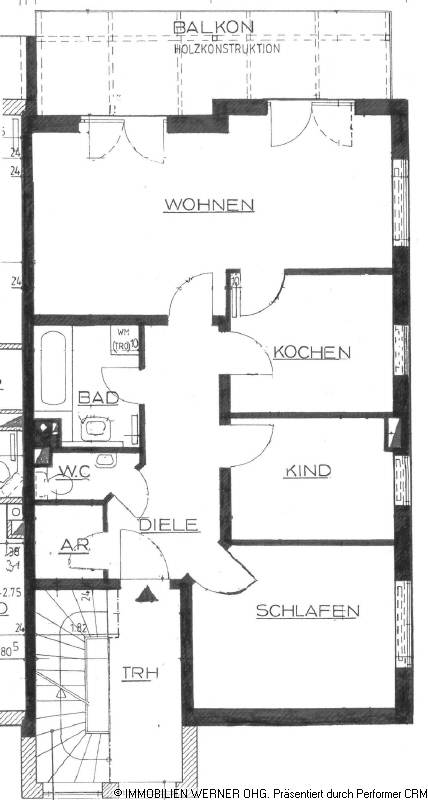 Der Grundriss der Wohnung