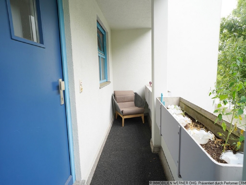 Der Laubengang vor der Wohnung