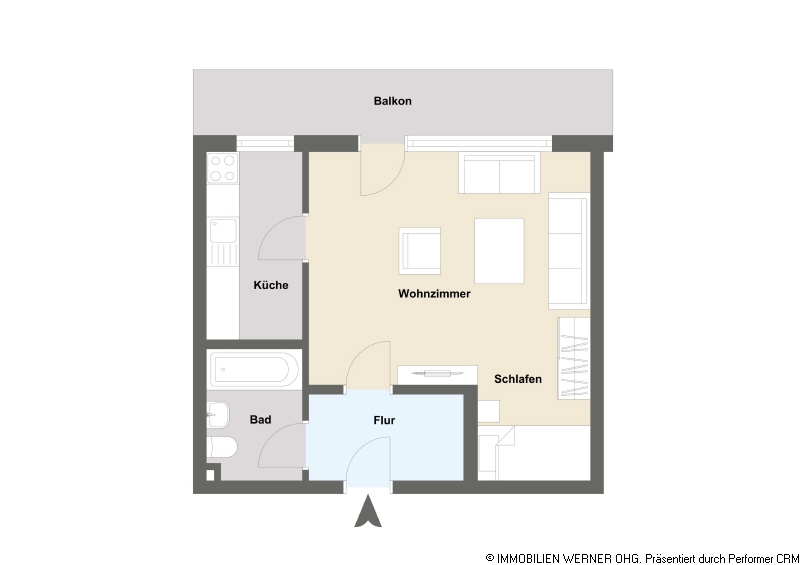 Der Grundriss der Wohnung